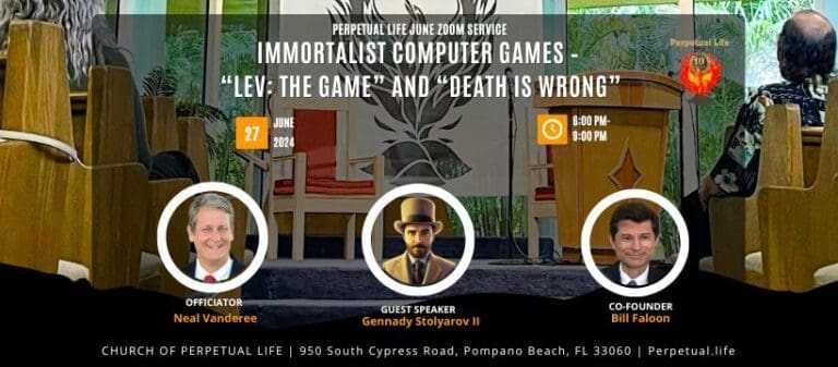 Immortalist Computer Games – “LEV: The Game” and “Death is Wrong” presented by Gennady Stolyarov II