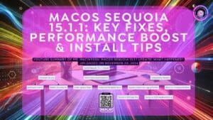 macOS Sequoia 15.1.1,Key Fixes,Performance Boost: macOS Sequoia 15.1.1: Key Fixes, Performance Boost & Install Tips