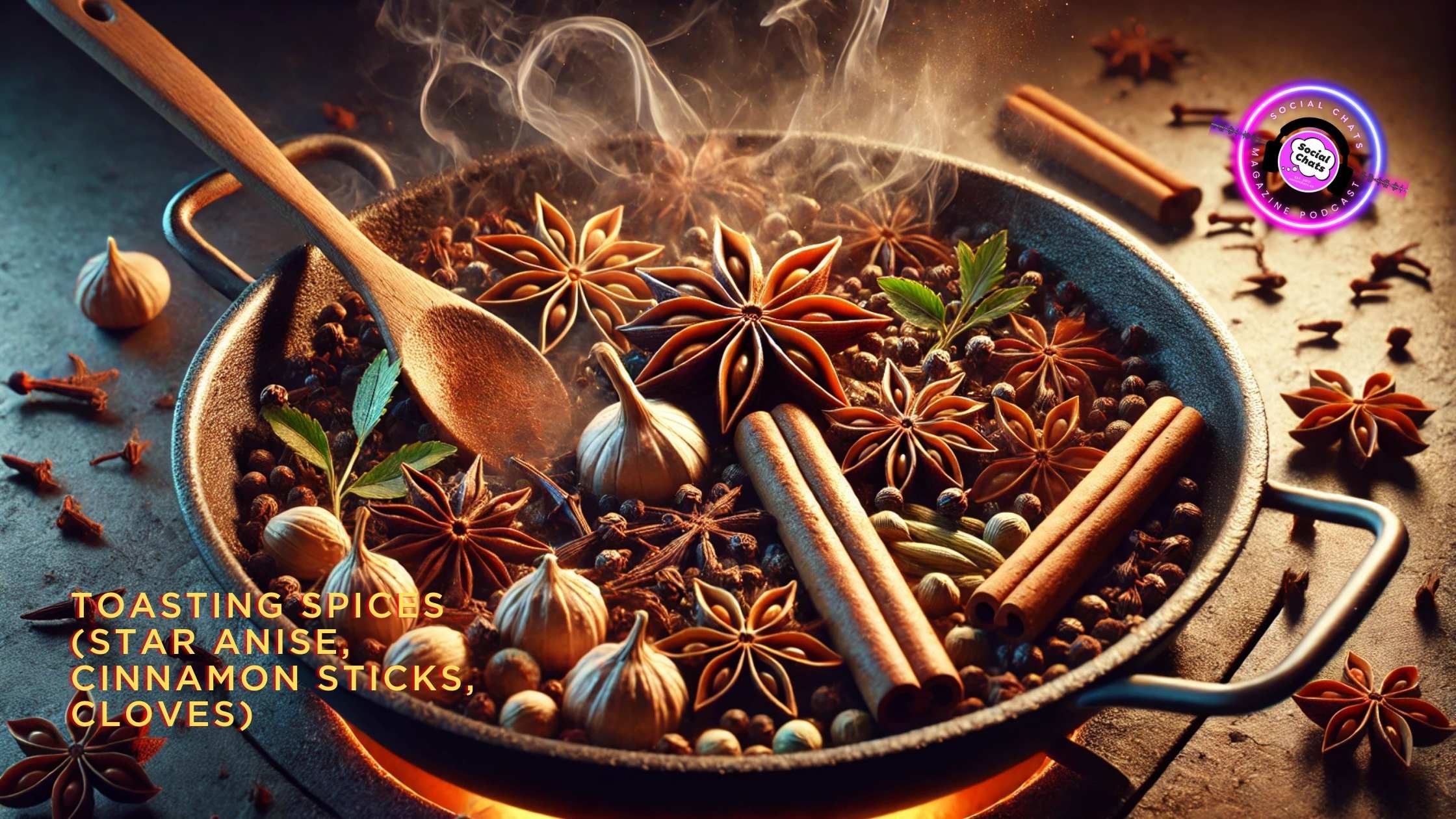 Vietnamese Pho Recipe, Authentic Pho, How to Make Pho: Toasting Spices (Star anise, cinnamon sticks, cloves)