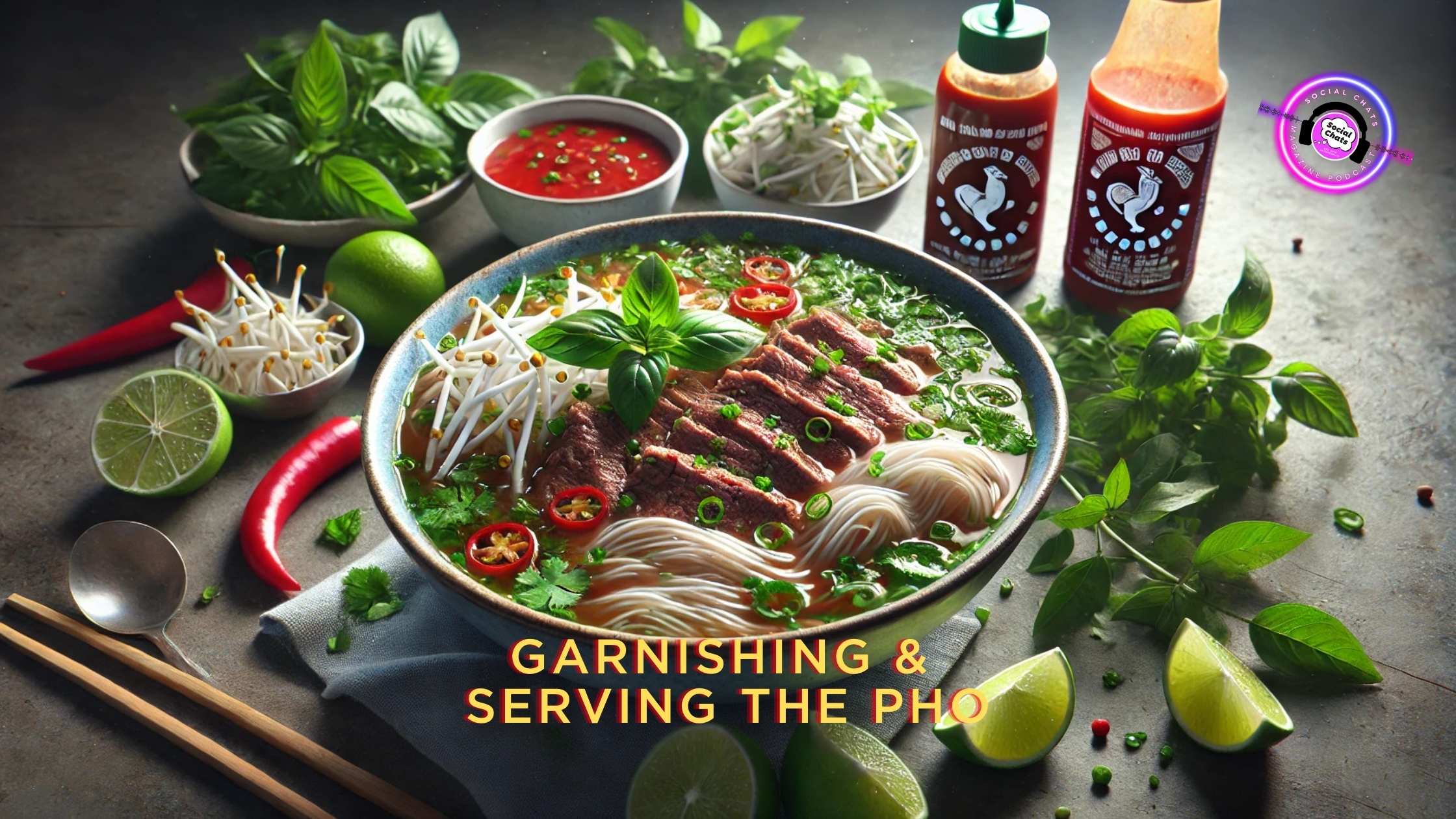 Vietnamese Pho Recipe, Authentic Pho, How to Make Pho: Garnish and Serve